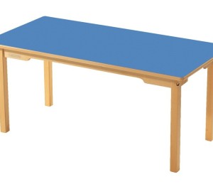 שולחן עץ בוק כחול