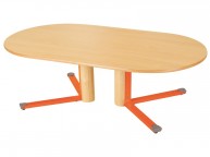 שולחן עץ אובאלי